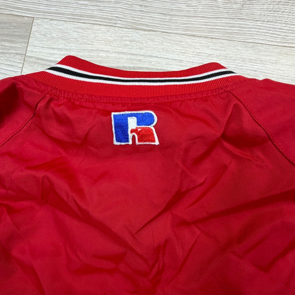 Vintage 90s Russell Athletic Red Water Resistant Windbreaker Pullover Jacket XL - Picture 7 of 7